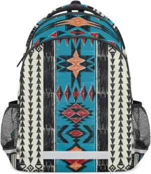 Ethnic Aztec School Backpack for Boys Girls TeensAztec Geometric College Students Backpack Laptop Backpack Travel Backpacks Bookbag Daypack