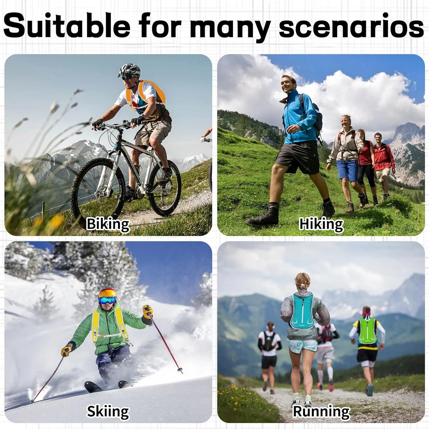 EULANT Hiking Backpacks, Small Waterproof &Lightweight Running Cycling Camping Climbing Gym Travel Daypack for Women Men