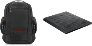 Everki ContemPRO 117 Large Spacious 18.4-Inch Gaming or Workstation Laptop Backpack & Targus Portable Chill Mat HD3 Gaming with 3 Ultra-Quiet Fans and Integrated Airflow Ventilation
