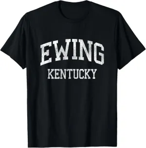 Ewing Kentucky KY Vintage Athletic Sports Design T-Shirt