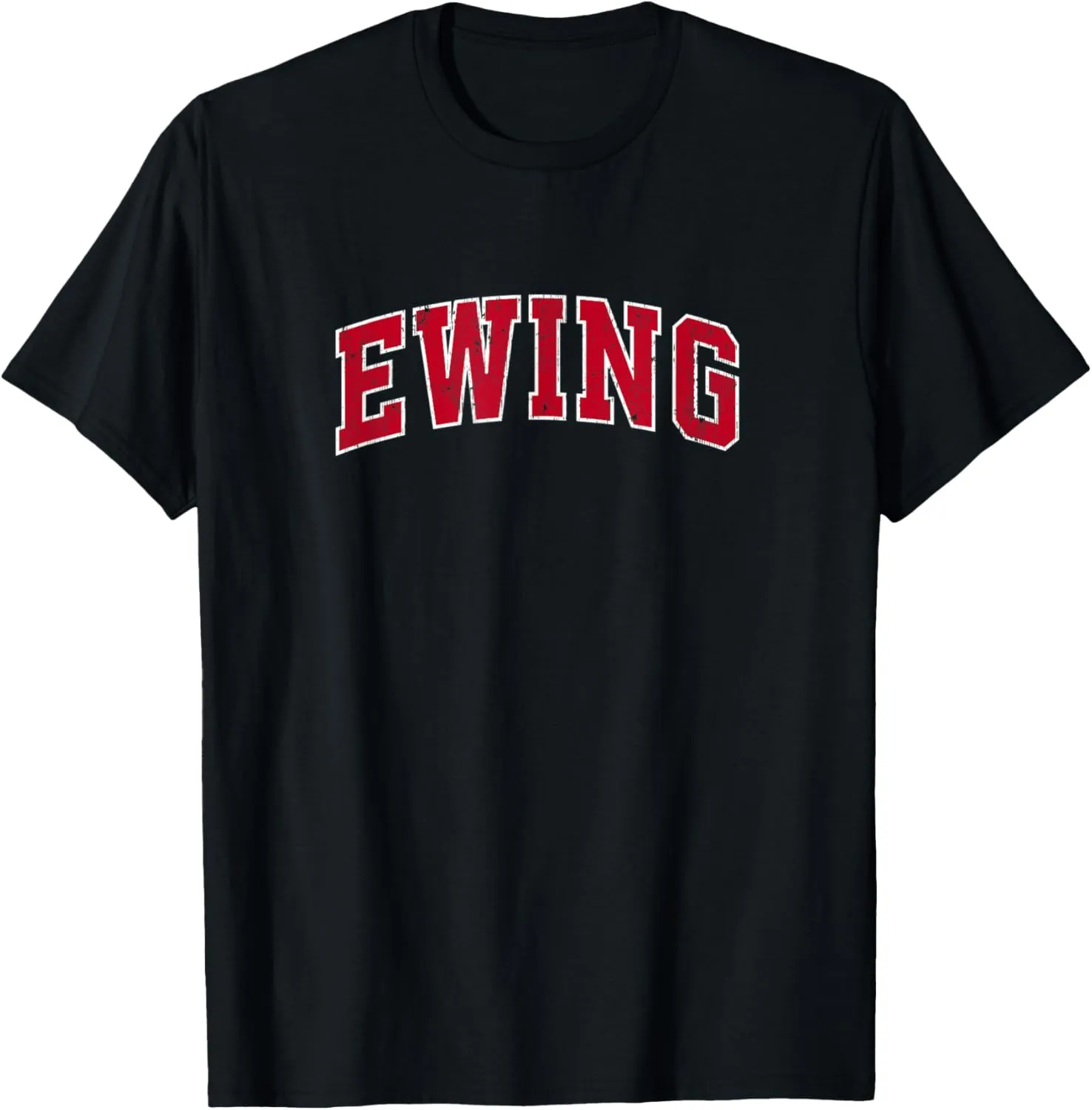 Ewing New Jersey NJ Vintage Sports Design Red Design T-Shirt