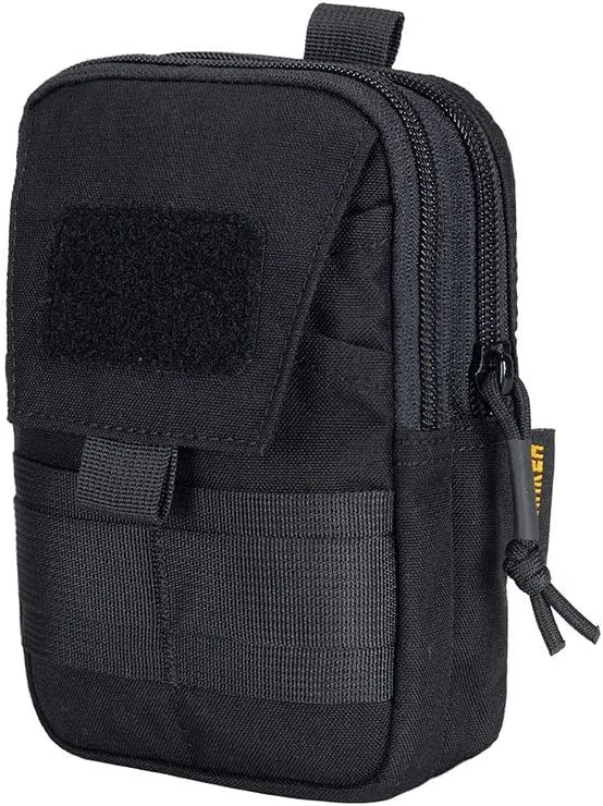 EXCELLENT ELITE SPANKER Tactical Molle EDC Pouch Nylon Belt Waist Bag Camping Hiking Organizer with Cellphone Holster for iPhone 12Pro 12 11ProMax XsMax XR XS X 8Plus 8 7 6 Samsung Galaxy Note 9 S9