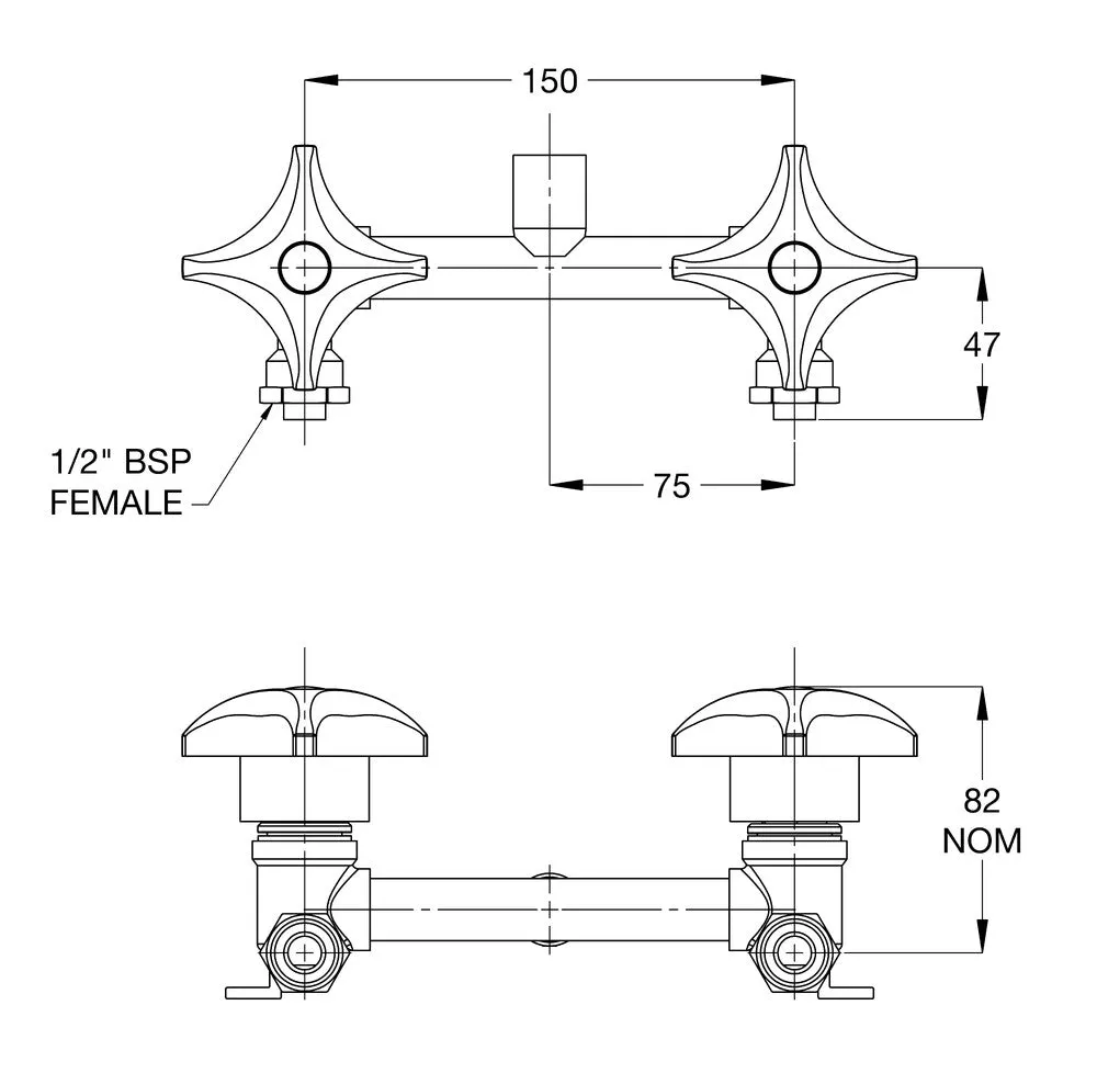 Exposed Assembly CP-BS Fixed Body Side/Bottom Entry with Handles