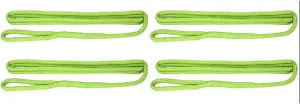 Extreme Max 3006.3405 BoatTector Premium Double Braid Nylon Fender Line Value 4-Pack - 3/8" x 6', Neon Green