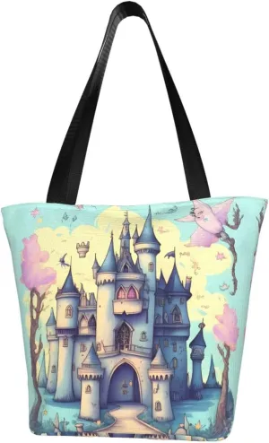 Fairytale Castle Cross-body Shoulder Bag, Women's One-shoulder Handbag, Weekend Travel Shopping and Playing Shoulder Bag
