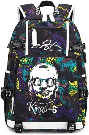 FANwenfeng Basketball Player 23 Luminous Backpack Travel Daypack Fans Bag (Style 5)