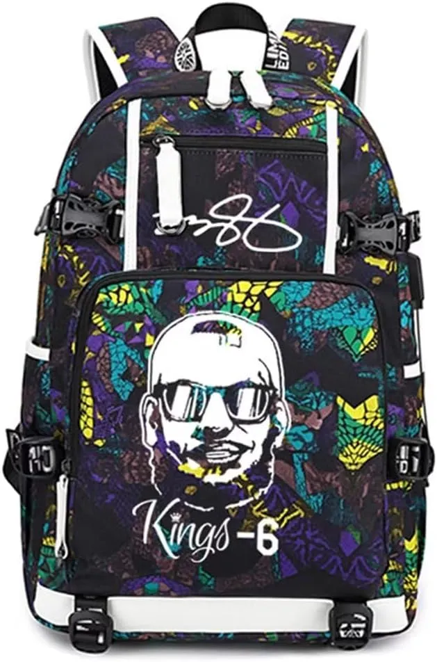 FANwenfeng Basketball Player 23 Luminous Backpack Travel Daypack Fans Bag (Style 5)