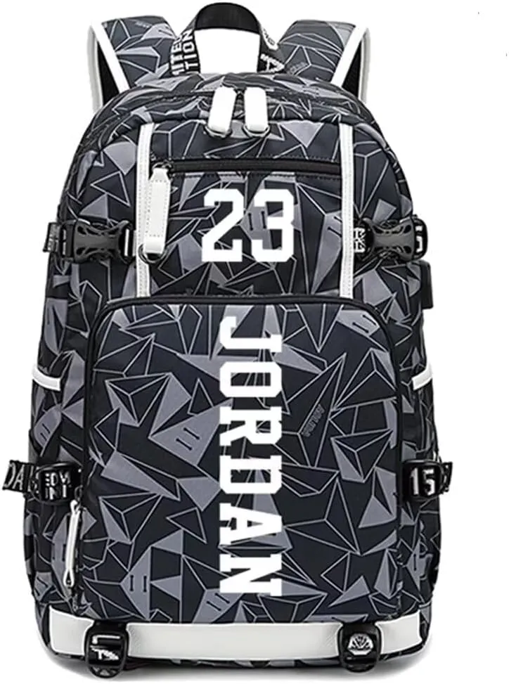 FANwenfeng Basketball Player 23 Luminous Backpack Travel Daypacks Fans Bag for Men Women (Style 9)