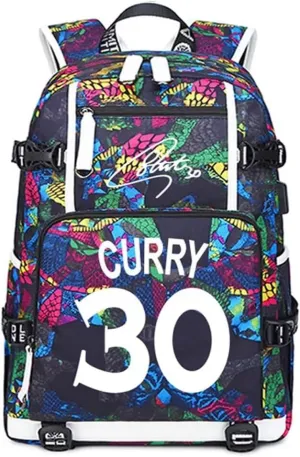 FANwenfeng Basketball Player 30 Luminous Backpack Travel Backpack Fans Bag for Men Women (Style 11)