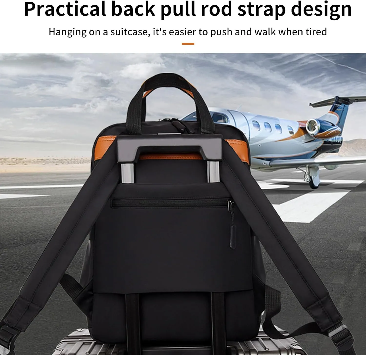 Fashionable Travel Backpack, Multifunctional Office Work Bags, Cute Large Capacity Multi Pocket Back Pack (274Black)