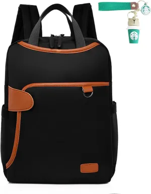 Fashionable Travel Backpack, Multifunctional Office Work Bags, Cute Large Capacity Multi Pocket Back Pack (274Black)