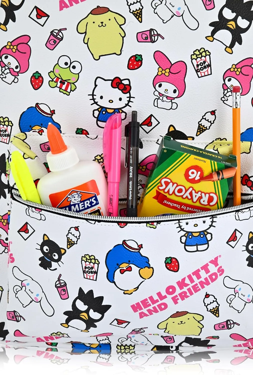 Fast Forward Sanrio Hello Kitty Backpack for Women, Men, Unisex | Cute PU Leather Large Hello Kitty and Friends Backpack Purse Shoulder Purse | Hello Kitty Bag and Hello Kitty Accessories, C6PF12ZA