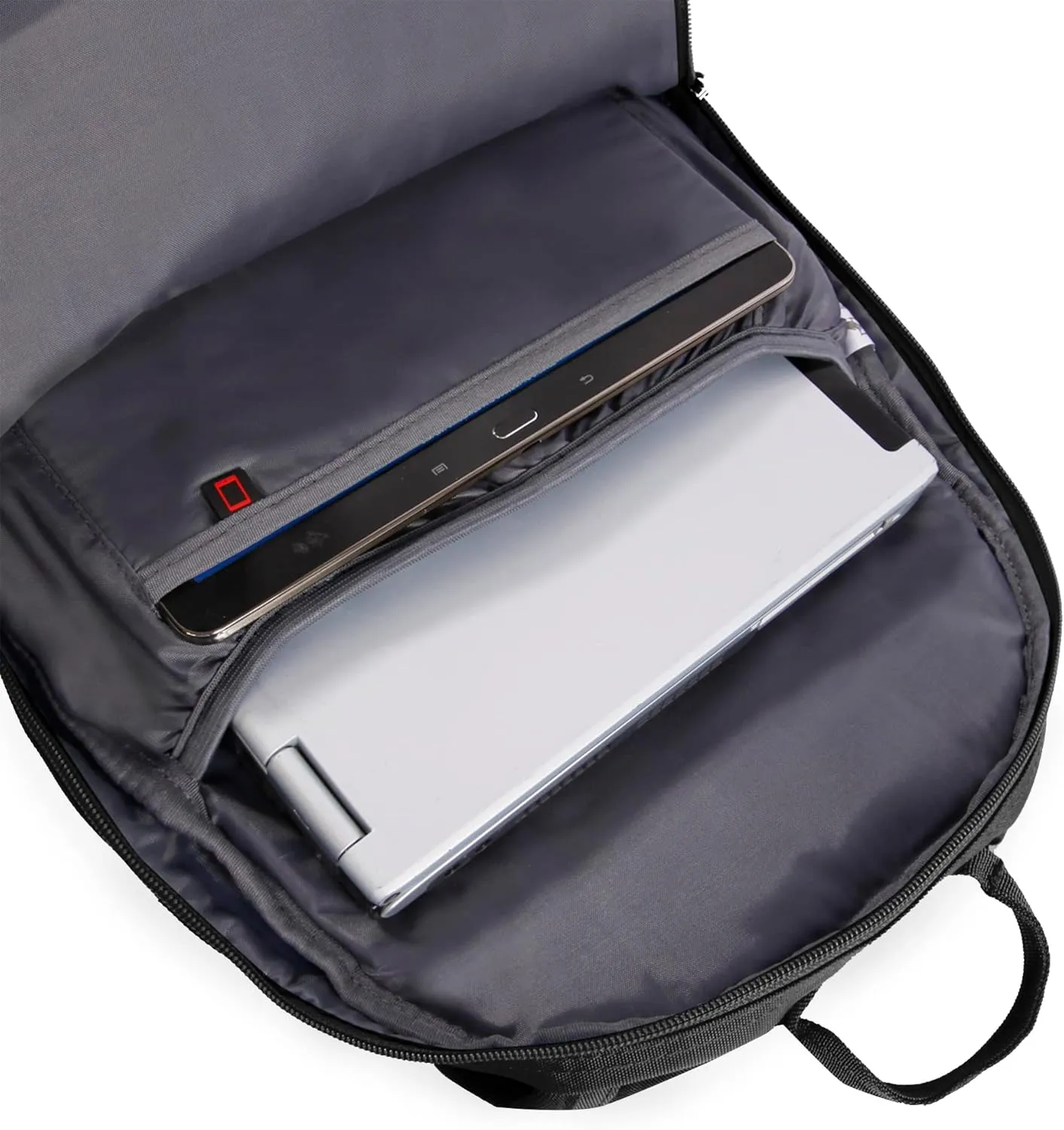 Fila Duel Tablet and Laptop Backpack, Black/Grey, One Size