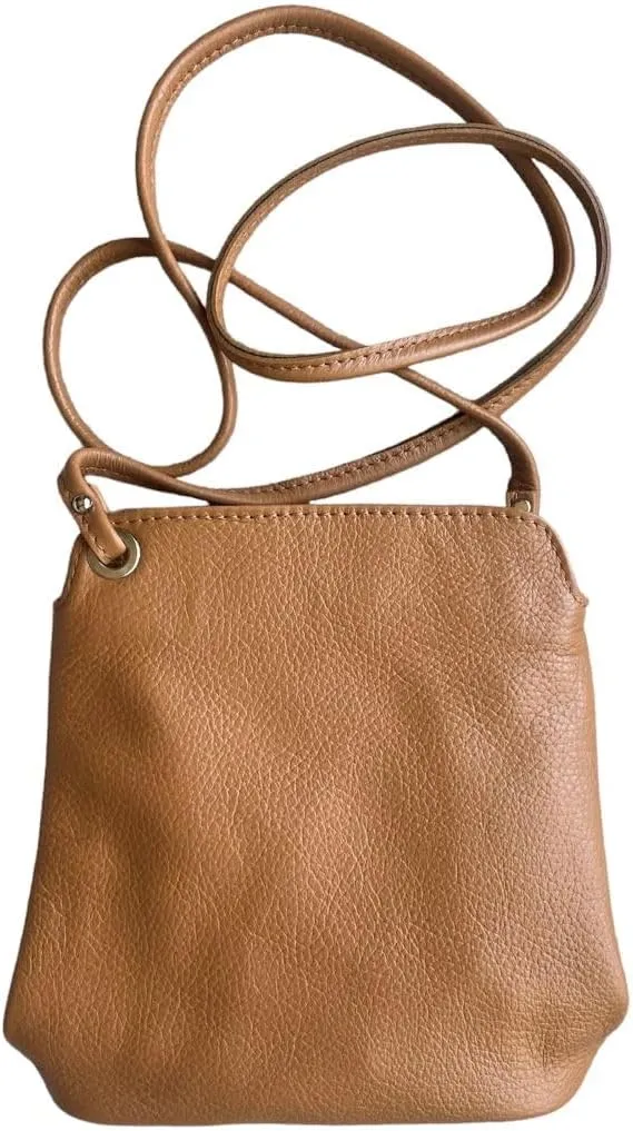 Fina - Casual Italian Leather Small Zip Crossbody Bags for Women Cell Phone Travel Passport Bag Wallet Purses
