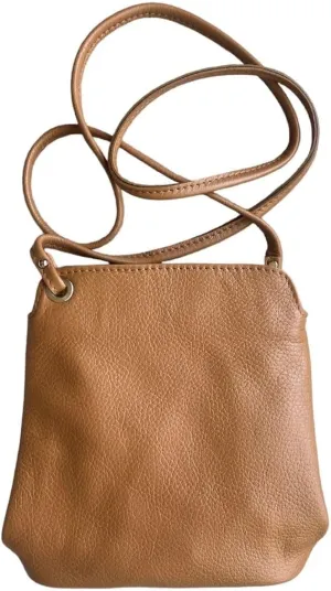 Fina - Casual Italian Leather Small Zip Crossbody Bags for Women Cell Phone Travel Passport Bag Wallet Purses