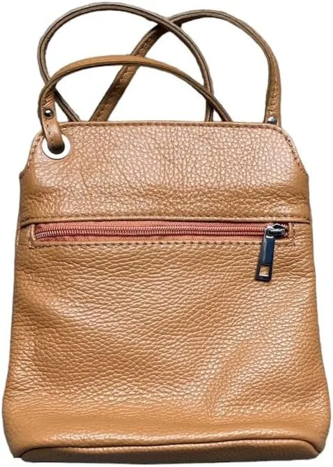 Fina - Casual Italian Leather Small Zip Crossbody Bags for Women Cell Phone Travel Passport Bag Wallet Purses