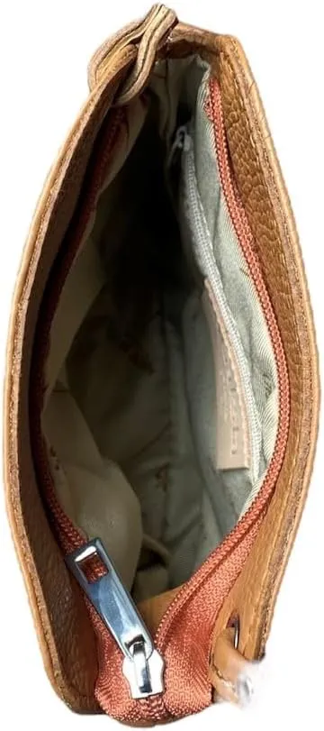 Fina - Casual Italian Leather Small Zip Crossbody Bags for Women Cell Phone Travel Passport Bag Wallet Purses
