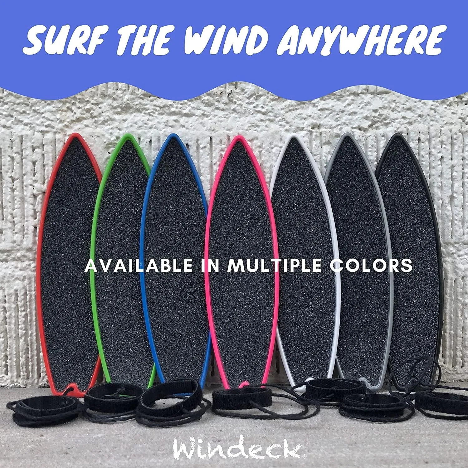 Finger Surfboard – Stealth Mini Hand Surf Toy for Air Surfing Tricks | Grip Tape   Leash | Ride Wind from Cars or Imagination | Fun Road Trip Gift for Skaters & Surfers (Black, White, & Red)