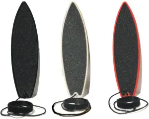 Finger Surfboard – Stealth Mini Hand Surf Toy for Air Surfing Tricks | Grip Tape   Leash | Ride Wind from Cars or Imagination | Fun Road Trip Gift for Skaters & Surfers (Black, White, & Red)