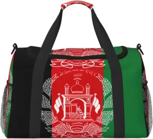 Flag of Afghanistan print Carry on Bag Underseat Personal Item Bag Travel Duffel Bag Gym Carry On Sports Bag