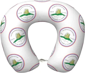 Flag of Crook County, Wyoming Neck Pillow Memory Foam U-Shaped Travel Neck Pillow for Airplanes Car Home