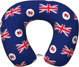 Flag of Tasmania Neck Pillow Memory Foam U-Shaped Travel Neck Pillow for Airplanes Car Home