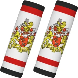 Flag of The Senate of Bremen 2 Luggage Handle Wrap Handles - for Suitcases, Travel Bags, Door Handles with Velcro Closure