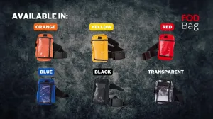 FOD Bag Vinyl Aerospace Aircraft Tool Bag Pouches Made Custom to Size with Pockets Zipper - Clear Pockets for Personal Items - Help Eliminate Foreign Object Debris Or Store Hand Tools