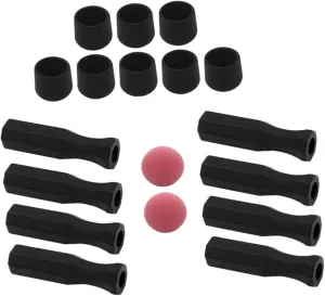 Foosball Table Handles 18Pcs Set Standard Lightweight Mini Table Football Game Replacement Rod End Caps- Red Ball