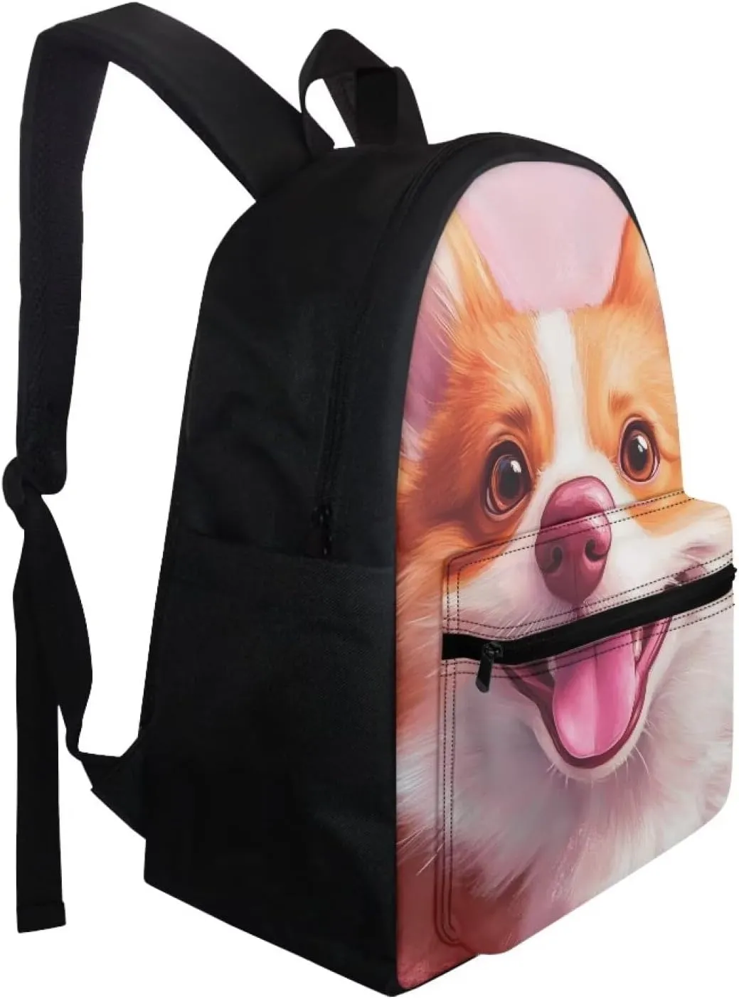 FOR U DESIGNS Cute Girl Backpacks Kindergarten Bookbag for School Book Bag Kawaii Corgi School Backpack for First Grade Girls 15 Inch Casual Travel Rucksack Pink