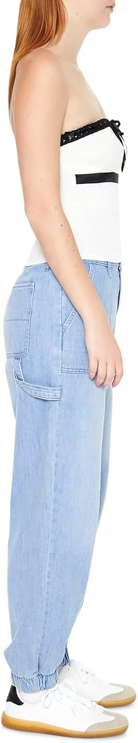 Forever 21 Women's Denim Utility Cargo Joggers