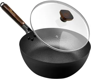Frying Pan with Lid Skillet Nonstick 10 inch Wok Pan Woks and Stir Fry Pans for Electric,Induction and Gas Stoves