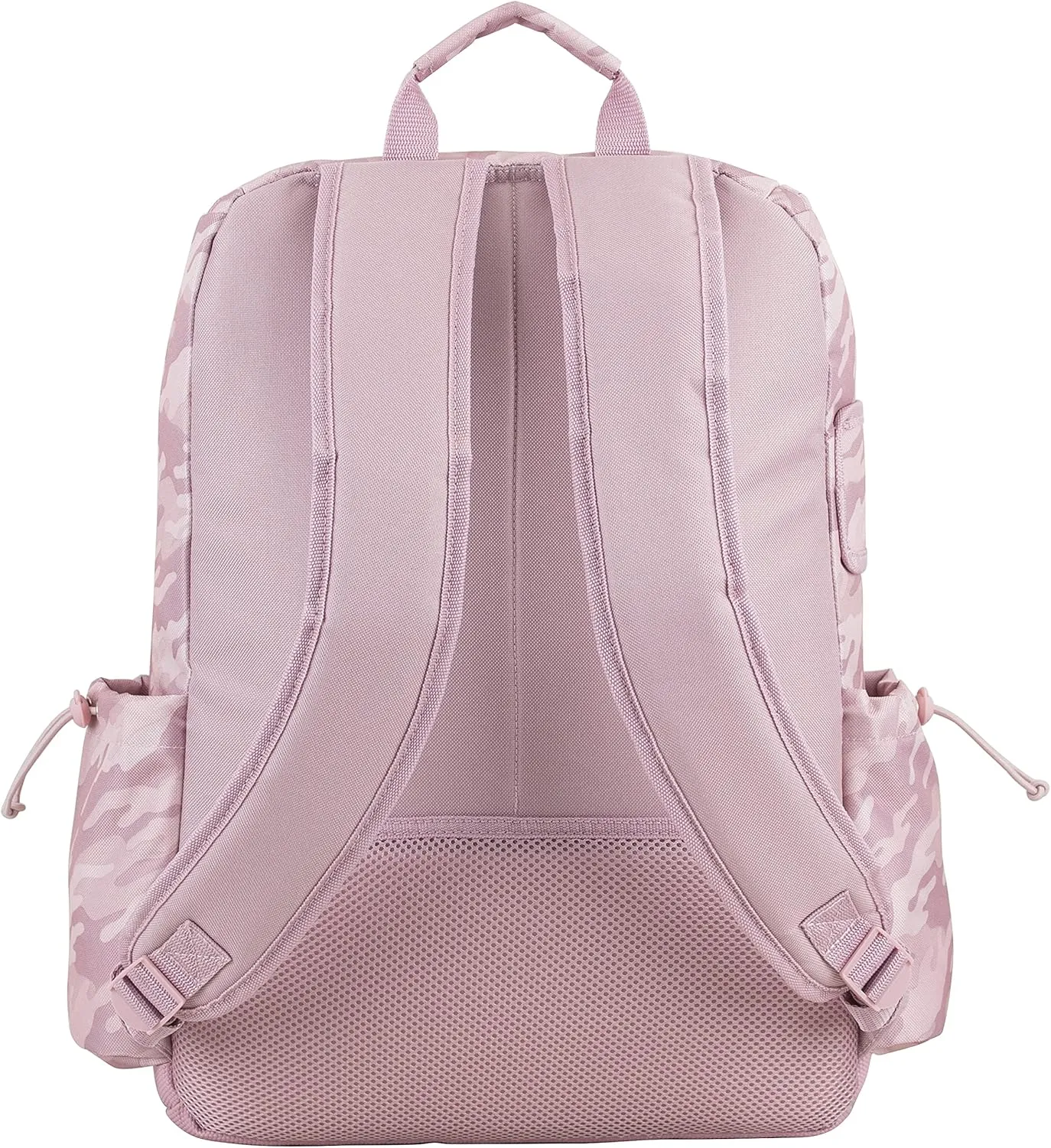 FUEL Multi-Pocket Cargo Travel Backpack Luggage Bag with Top-Loader Entry, Dusty Pink Camo