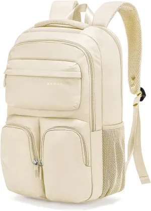 FUTURE AESTHETICS Travel Backpack for Women、men, College Backpack Bag, Hiking Backpack,Waterproof Carry On Backpack Business Backpack (Off white)