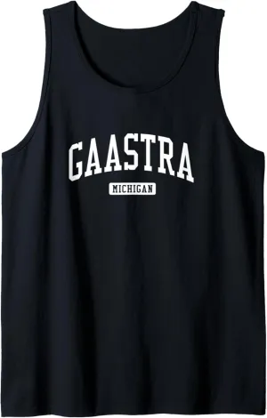 Gaastra Michigan MI Vintage Athletic Sports Design Tank Top