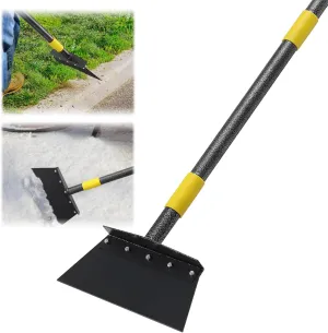 Garden Flat Shovel, 74" Multifunctional Cleaning Shovel, Manual Weeder Heavy Duty Metal Floor Scraper Garden Tool for Lawn Digging, Weeding, Scraping, Ice Remove, Edging
