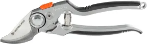 GARDENA (8702) Aluminium Secateurs: Premium Bypass Pruner for Thicker Twigs and Branches, Robust Aluminium Handles, Replaceable Blade, Max. Cutting Diameter 1"