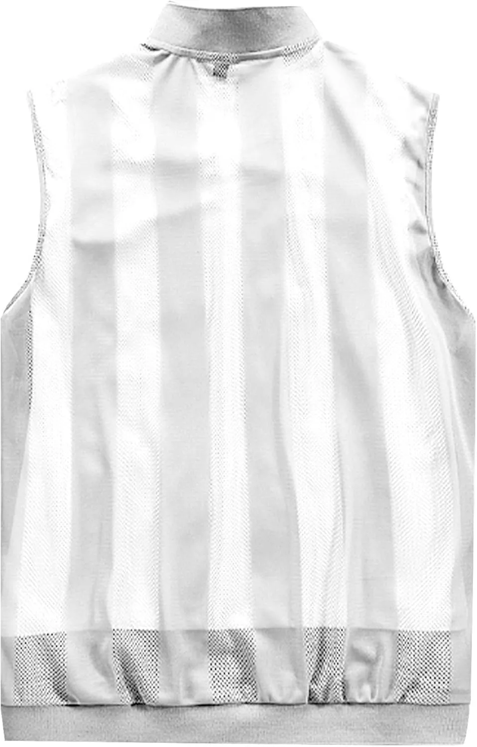 Generic Men's Summer Thin Casual Sports Standing Collar Vest Breathable Skin Mesh Fishing Vest with Pocket