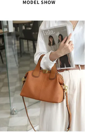 Genuine Leather Women's Bag Purse Shoulder Handbag Cowhide Large Travel Bag