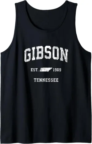 Gibson Tennessee TN Vintage Athletic Sports Design Tank Top