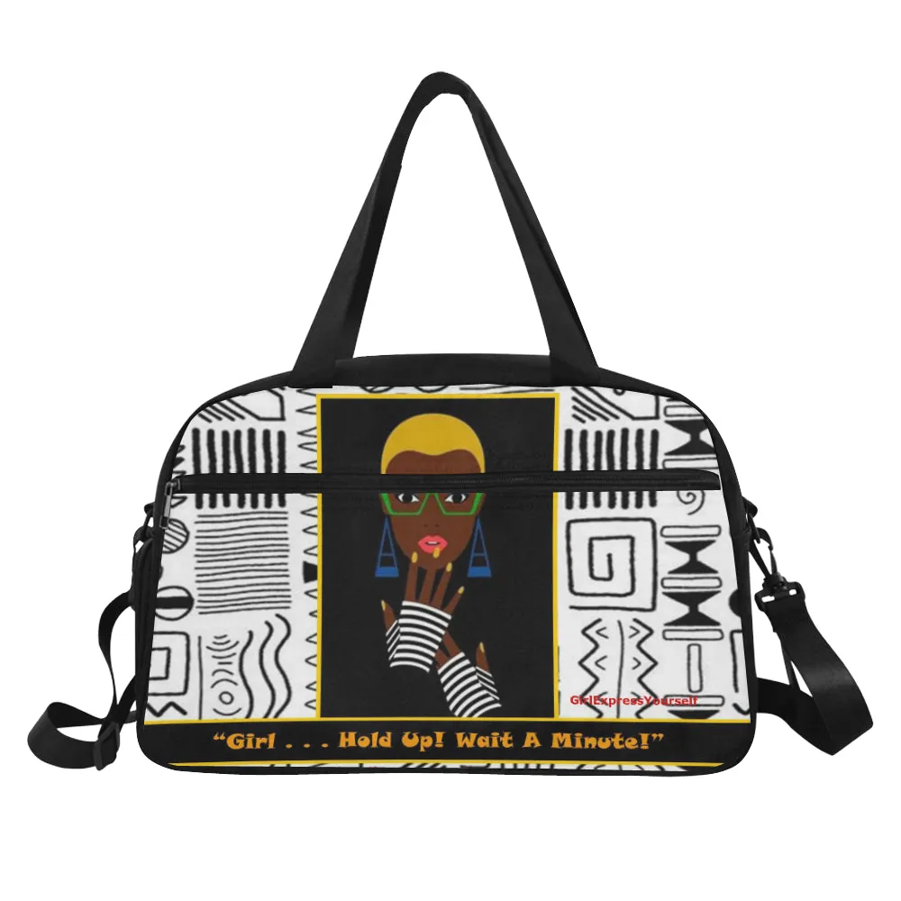 Girl Hold Up Travel Bag w/Shoe Compartment