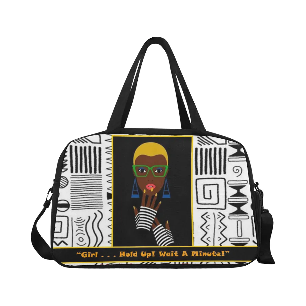 Girl Hold Up Travel Bag w/Shoe Compartment