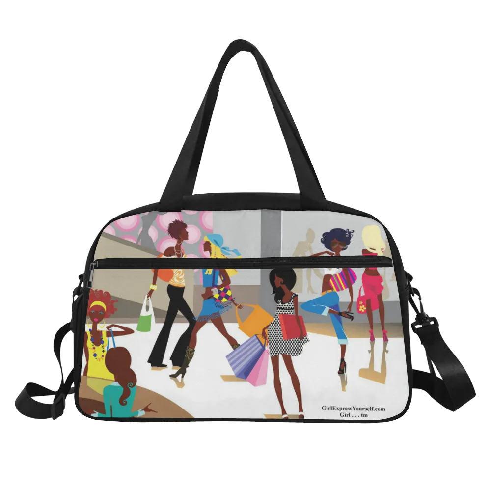 Girl We Luv Shopping Travel Bag w/Shoe Compartment