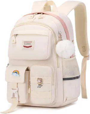 Girls Backpack for School, Teenage Multiple Pockets Backpack, Bookbag for Primary Elementary High School