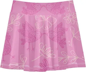 Girls Skorts Active Athletic Skirts with Inner Built-in Shorts for Golf Tennis 3-12T Polka Dot Pink