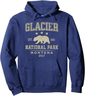 Glacier National Park Montana Nature Hiking Outdoors Pullover Hoodie