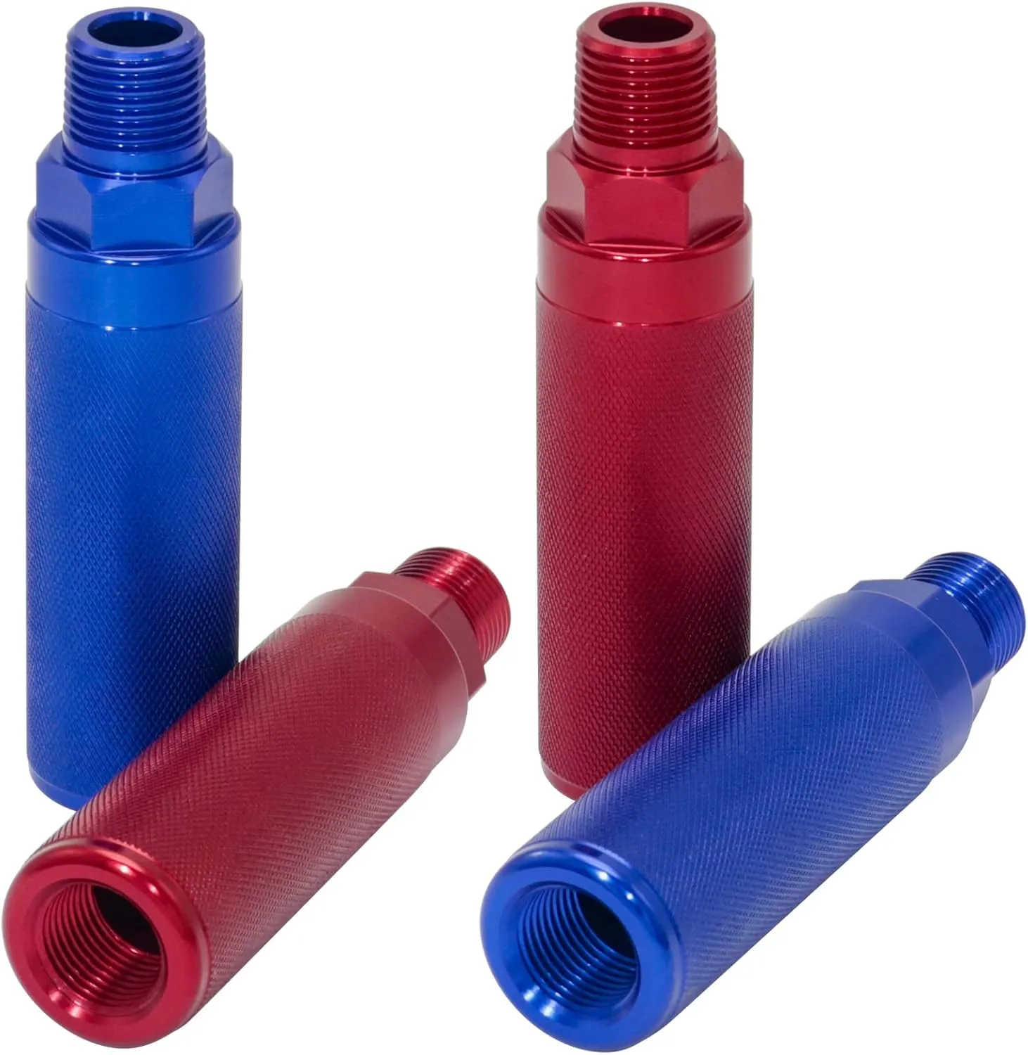 Glad Hand Grips, 2 Pack Aluminum Red/Blue Gladhand Handles Glad Hand Extension Handles for Semi Trucks Trailers