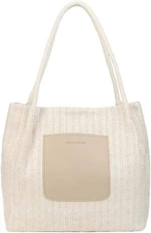 Gladdon Large Beach Tote Bag for Women Straw Shoulder Purses Travel Handbags