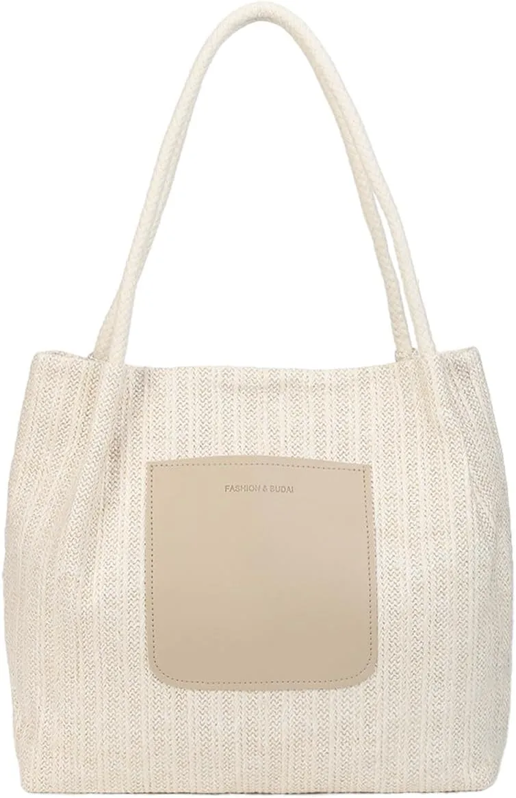 Gladdon Large Beach Tote Bag for Women Straw Shoulder Purses Travel Handbags