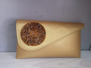 Gold leather African purses, bags,African bag, women purses , gift for her, christmas gift for loved ones,clutch bags, mother's day gifts